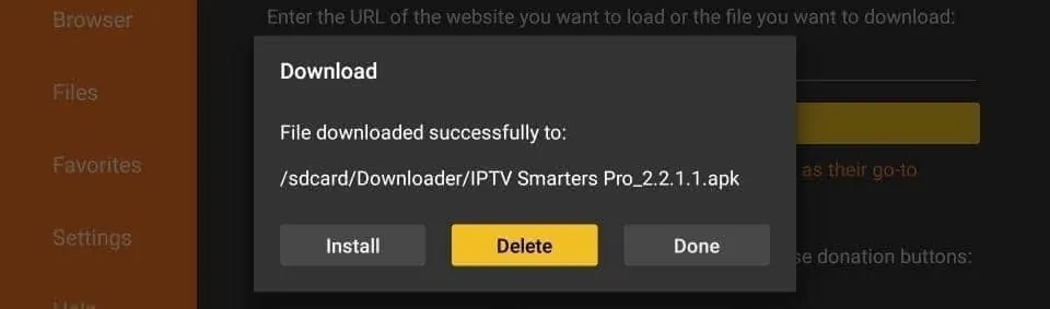 Supprimez le fichier d’installation