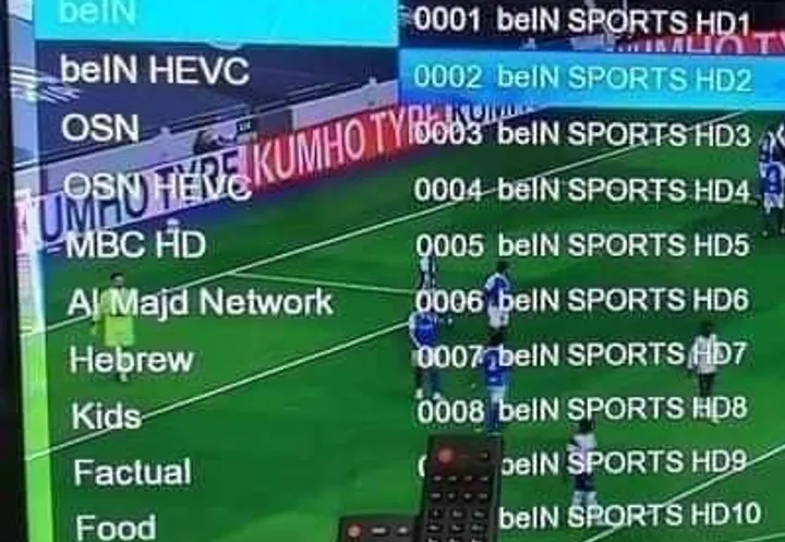 Liste des chaînes beIN Sports avec la télécommande